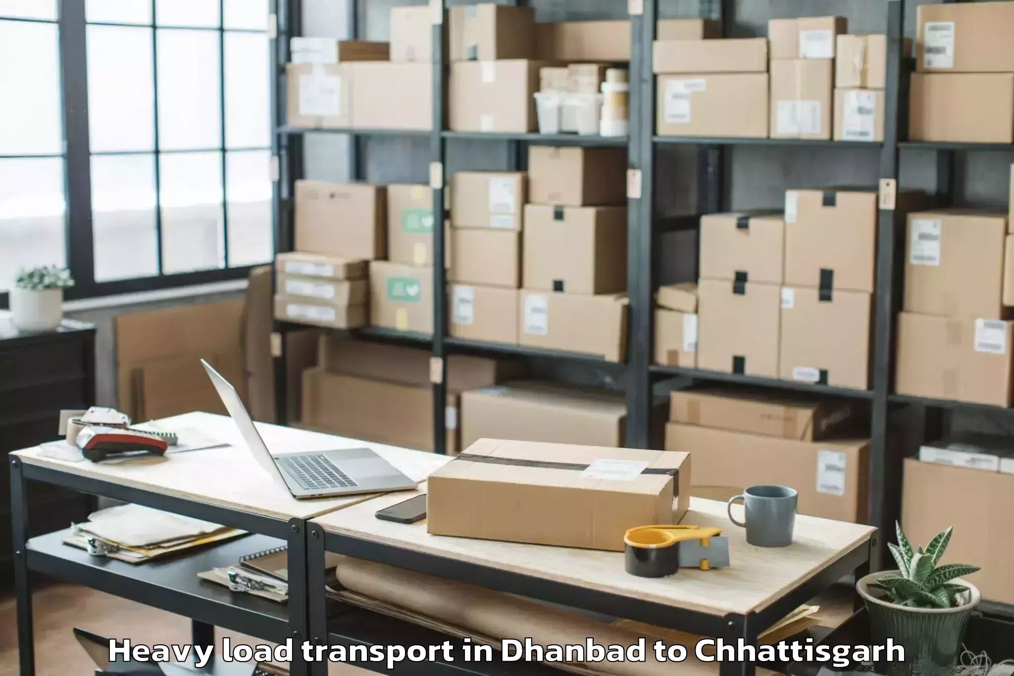 Book Dhanbad to Kirandul Heavy Load Transport Online